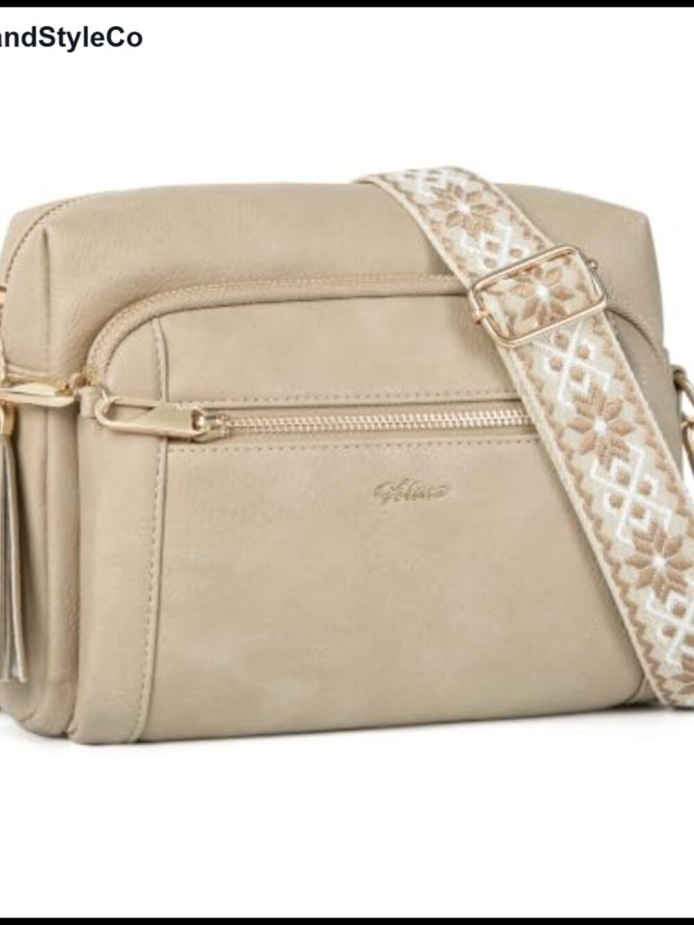 Vegan Faux Leather Anti-Theft Crossbody Bag with Multiple Pockets
